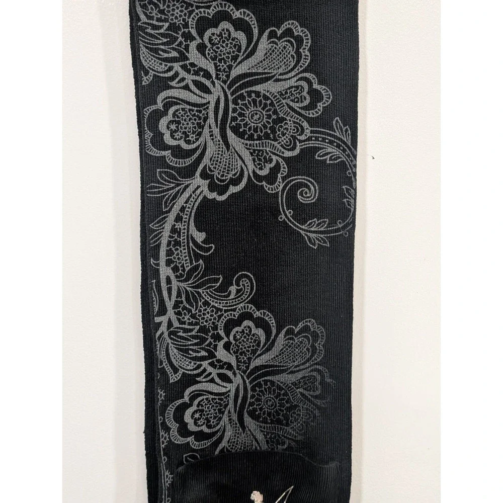 Disney Tinker Bell Black Scarf With Flower Designs